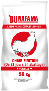 Bunafama-Volaille-Chaire Finition de 21 jours à l'abattage